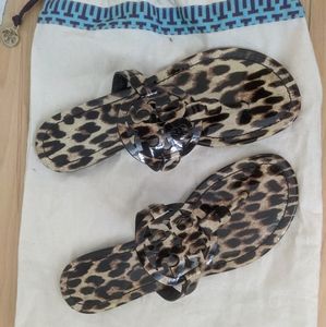 Tory Burch Miller Sandals- leopard